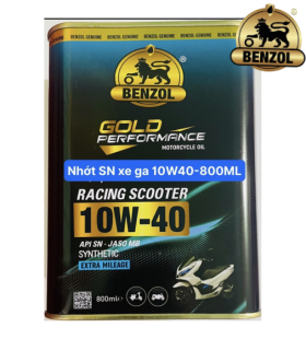 Nhớt xe m&aacute;y lon vu&ocirc;ng SN 10W40-800ml (Xanh)