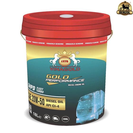 Dầu động cơ diesel Vinagold Fleet Turbo SHPD SAE 20W-50 API CI-4. 